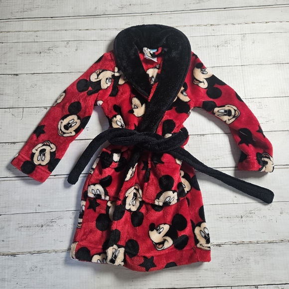 Disney | Pajamas | Disney Mickey Mouse Bathrobe Kids Toddler Size 4t ...